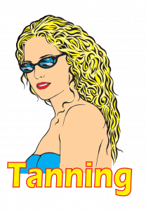Tanning with Girl 36 X 25