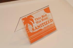 Tent Orange Sanitized