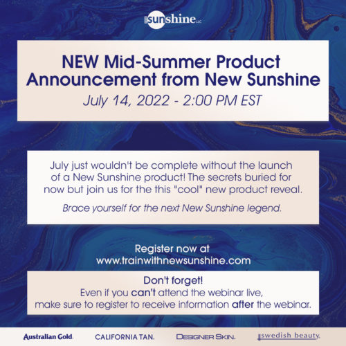 New Sunshine Live inars NEW MidSummer Product Announcement from