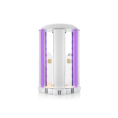 Sportarredo HPO STILE ultimate stand up tanning bed shown with white background.